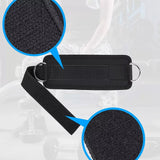 Pair Gym Straps Exercise Ankle Cuff Double D Ring WeightLifting Cable Attachment