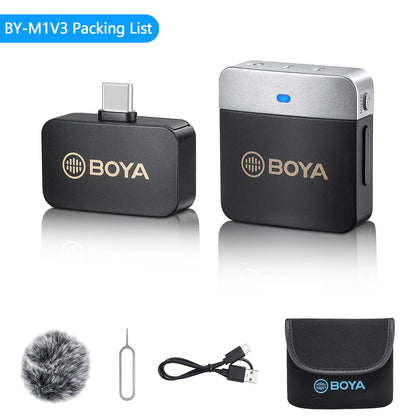 BOYA BY-M1V Wireless Lavalier Microphone – Pro Lapel Mic for iPhone, Android, DSLR, YouTube, Live Streaming & Vlogging
