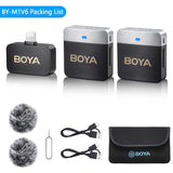 BOYA BY-M1V Wireless Lavalier Microphone – Pro Lapel Mic for iPhone, Android, DSLR, YouTube, Live Streaming & Vlogging