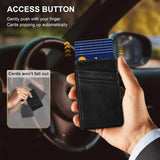 1pc Side Push Pop Up Card Holder, Thin RFID Blocking Card Case, Can Hold 9 Cards